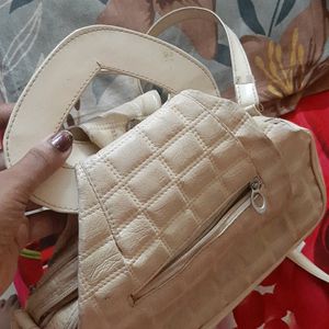 Sandal Color Handbag Cum Sling Bag