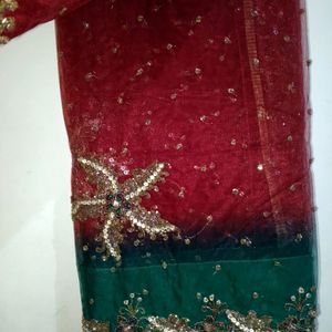 Beautiful Heavy Embroidery Bridal Saree