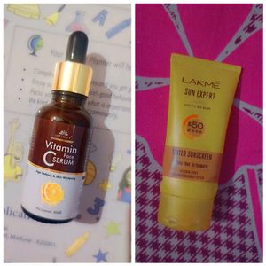 Vitamin C Serum / Lakme Sunscreen