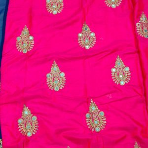 Embroidery Original Mirror Work Saree