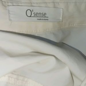 O'sense Off White Casual Shirt