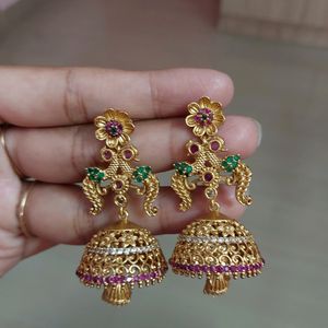 Beautiful Double Peacock Jhumka. New