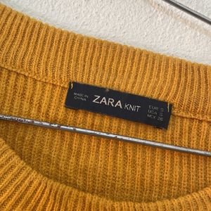 Original Zara Crop Yellow Sweater