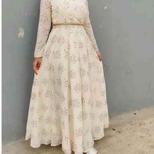 Indya Ethnic Gown With Belt