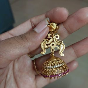 Beautiful Double Peacock Jhumka. New