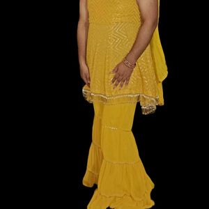 Sharara Suit Set For Haldi