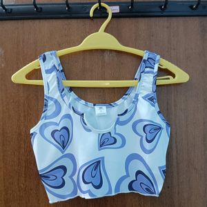 PRICE DROP!! Cute SSS Heart Printed Crop Top