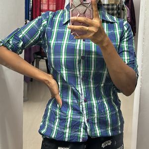 Blue And Green Shirt For Women