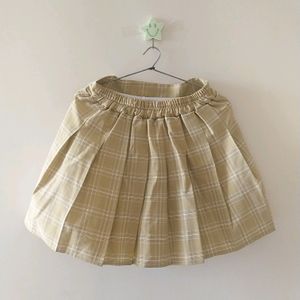 Crochet Crop Top/ Korean Style Pletted Skirt