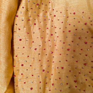 Hand Work Mustard Ethnic Gown