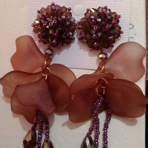 Purple Chatri Earrings