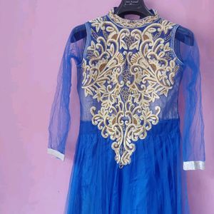 Royal Blue Heavy Neck Gown 😍