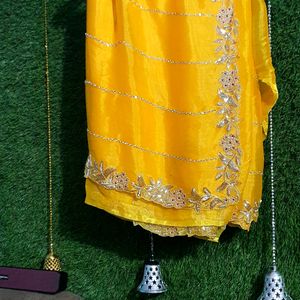 Beautiful bright yellow saree