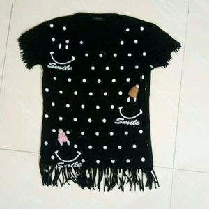 Xmas Theme Black Tee