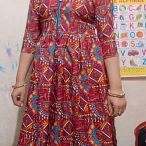 Short Neck Frock Style Kurti