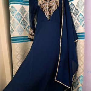 Blue Embellished Gown