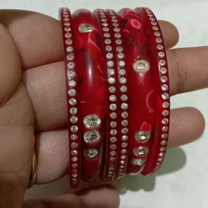 Beautiful Red Bangles Set