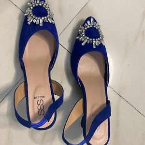 Navy Blue Sling Back Heels