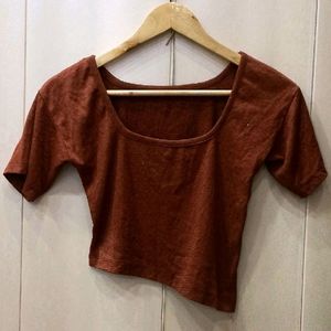 Brown Crop Stylish Top (Women)