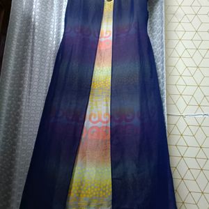 Blue & Orange New Unused Kurta