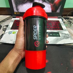 SpiderPro 500ml Gym Shaker Bottle Red