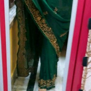 designer embroidery work saree