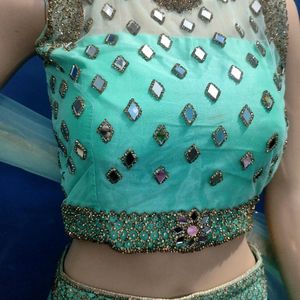 ✨mirror Work Beautiful Lehnga Choli With Dupatta