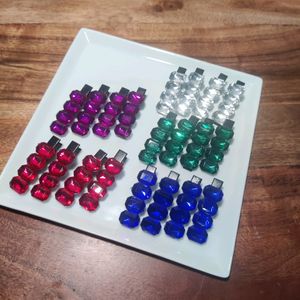 Crystal Coloured Clips