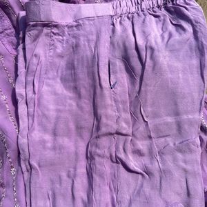 Pure Georgette Lavendar Kurta Set