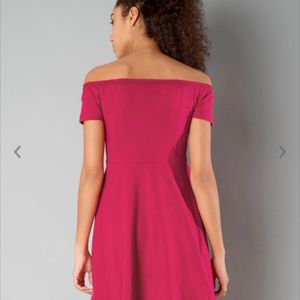 Faballey Solid Pink Dress