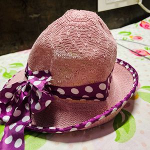 Purple Beach And Sun Hat