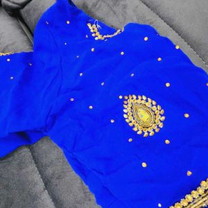 Blue Saree Party Wear