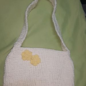 White Crochet Bag