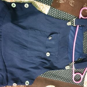 Navy Blue Pinafore Dress