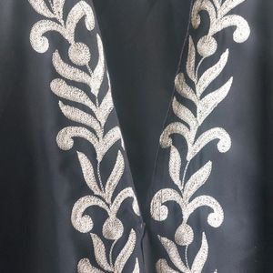 Embroidered Abaya With Matching Stole