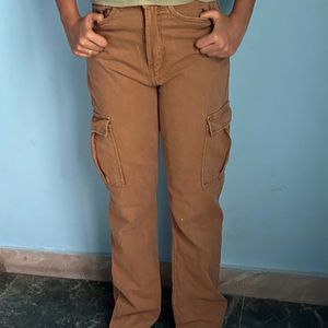 Coffee Brown Cargo Pants