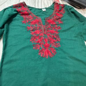 Womens Short Chikenkari Kurti 💐💯