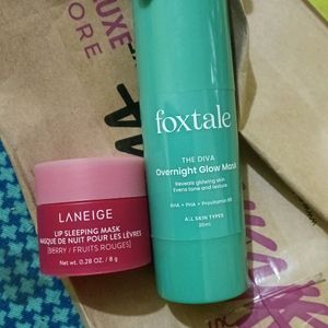 Laneige Sleeping Mask And Foxtale Overnight Glow