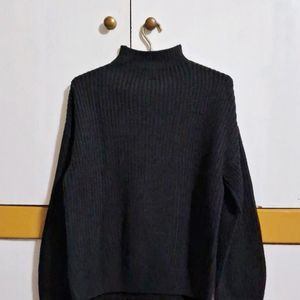 Black High-Neck Sweater