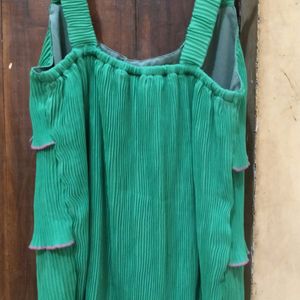 Peacock Green Colour One Strip Stretchable Top