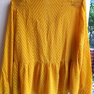 M&S Yellow A- Line Top