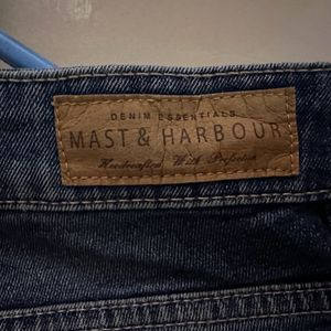 Mast & Harbour Men Navy Blue Jeans