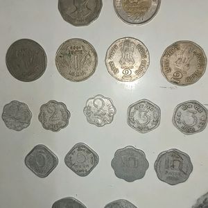 SOld Coin Combo Of 17 Coins