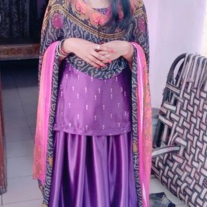 Punjabi Style Short Kurti With Skirt And Dupatta