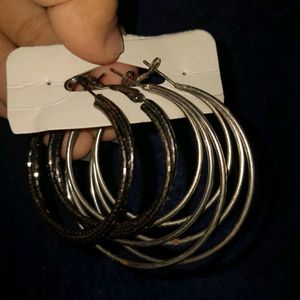 Hoops Earrings(3 Pairs)