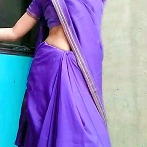 Purple silk saree