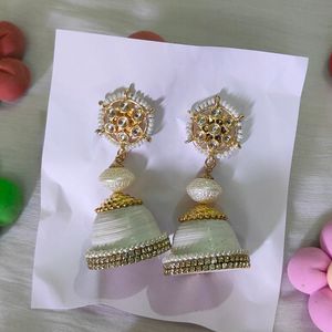 Kundan Quilling Paper Earrings 🤍