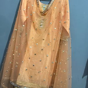 Beautiful Mirror Work Suit With Duppta