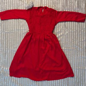 Red Hig Neck Kurta