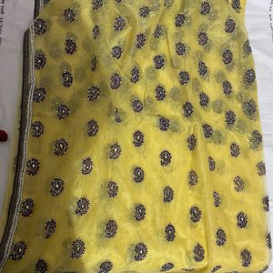 Heavy Hand Work Net Saree